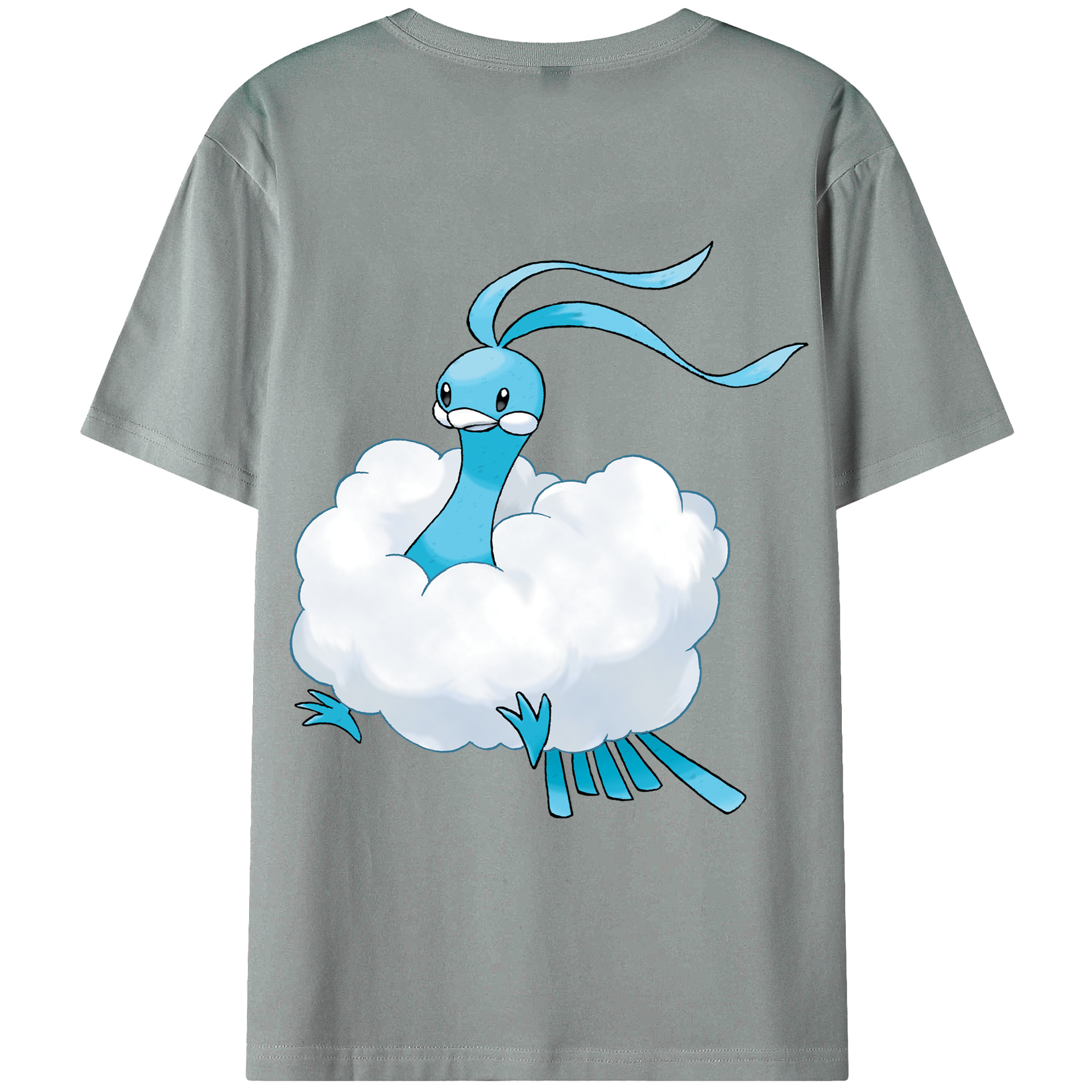 （画像用） ポケットモンスター Pokémon 綿100％ メンズ半袖Tシャツ（バックプリント） 通気性
